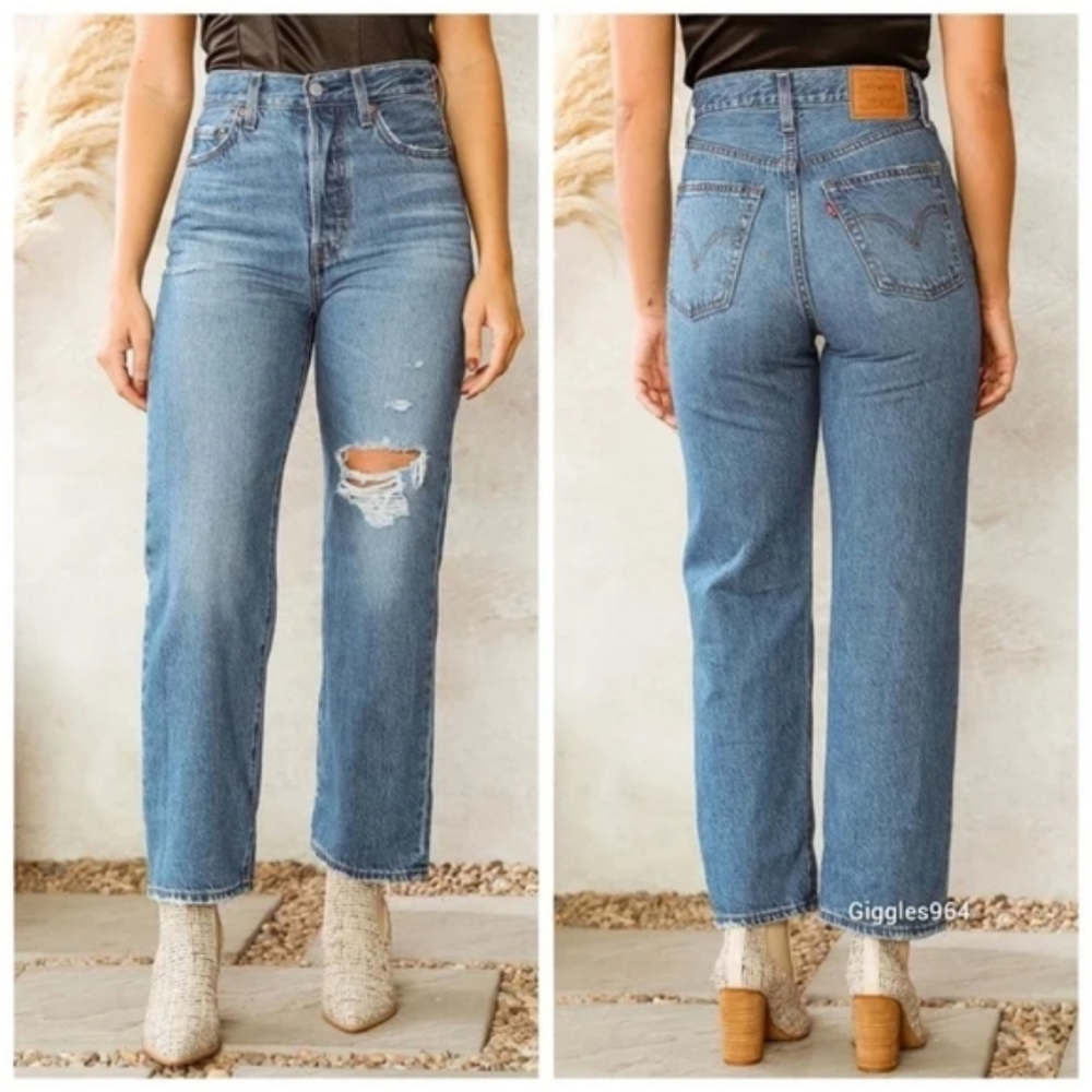 Levi's Ribcage Straight Leg Jeans Noe High